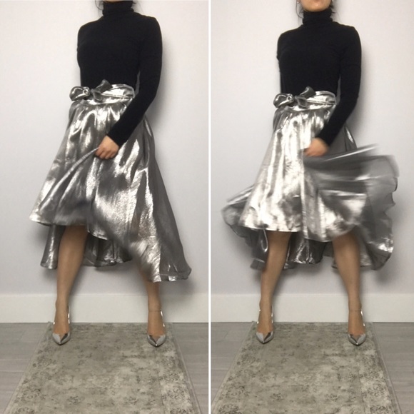 Silver party skirt - Picture 2 of 8